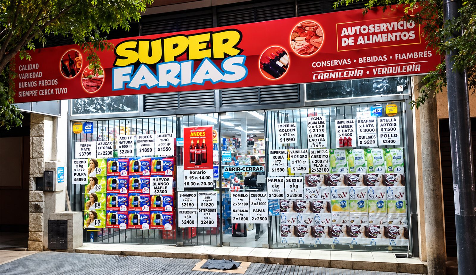 Frente de Super Farias en Bedoya 1026, Barrio Cofico, Córdoba